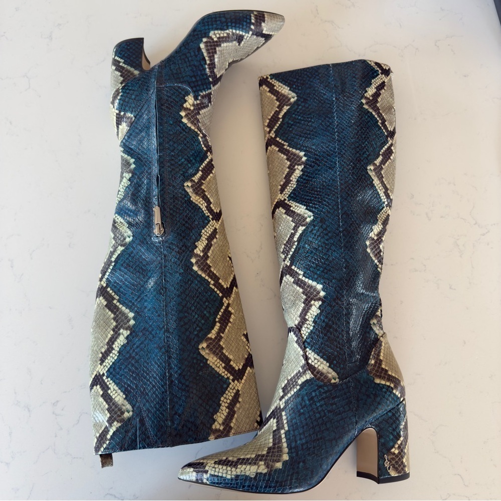 Sam Edelman Hai Tall snake print Boots Size: 6.5 - Picture 3 of 8